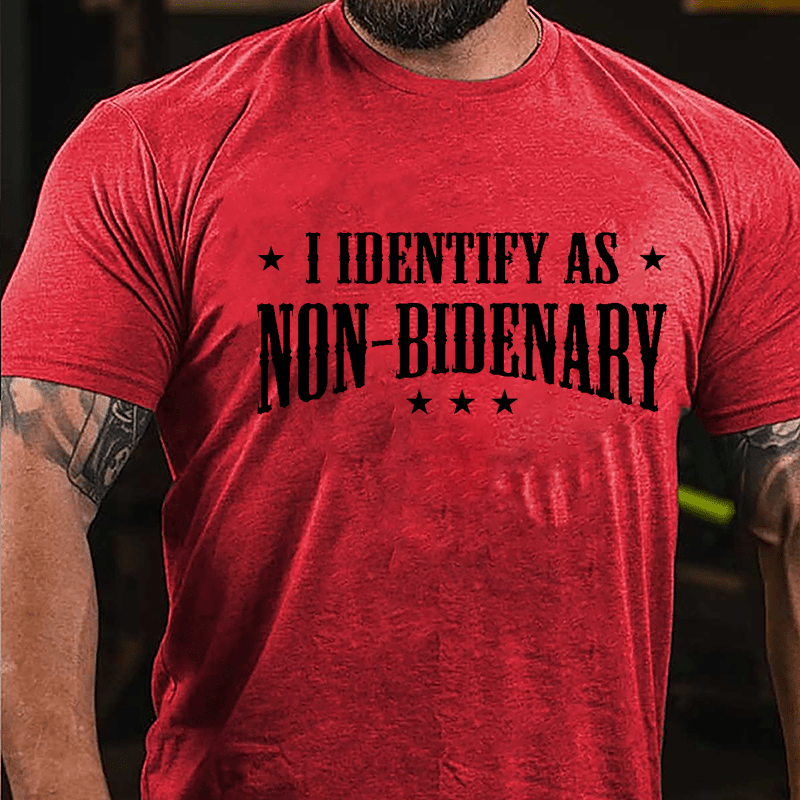 I Identify As Non-Bidenary Mens Cotton T-shirt