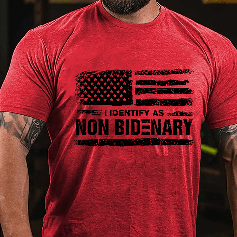 I Identify As Non Bidenary Men's Cotton T-shirt