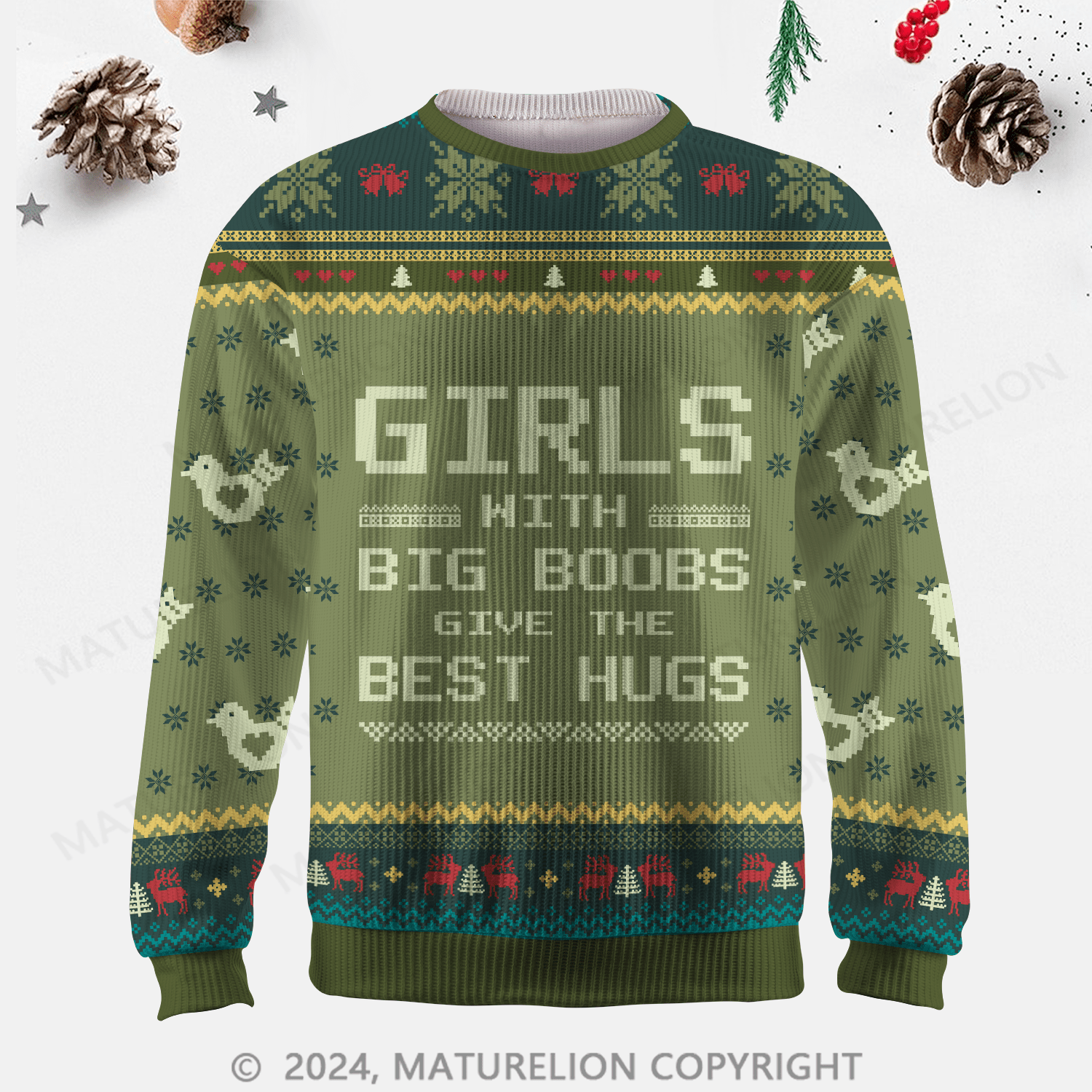 Maturelion Girls With Big Boobs Give The Best Hugs Ugly Sweater