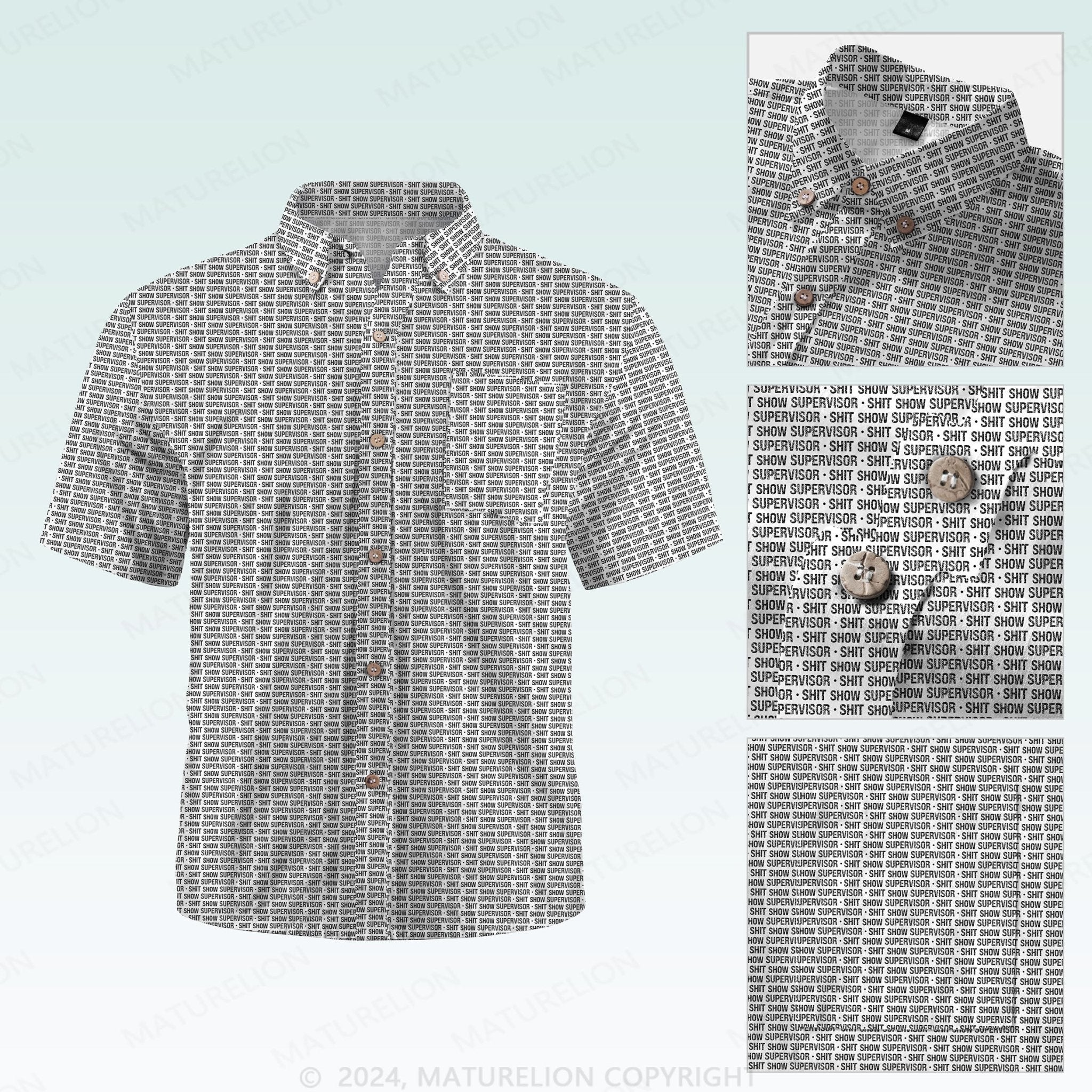 Maturelion Men's Hawaiian Shirt Shit Show Supervisor Hawaiian Shirt