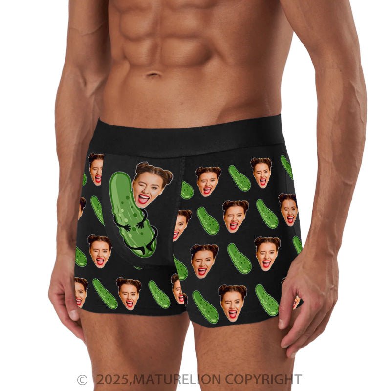 Maturelion Men's Boxers Personalized Underwear with Photo