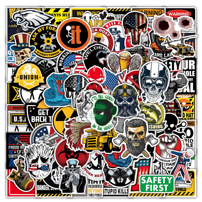 Maturelion TOPSHI Hard Hat Stickers for Tool Chest Lunch Box