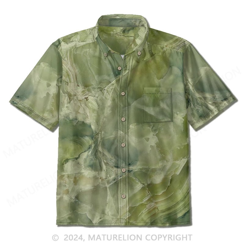 Maturelion Forest Green Unisex button shirt