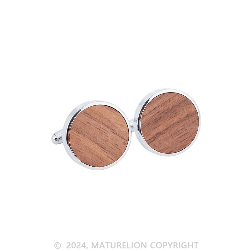 Maturelion Engraved Wood Cufflinks