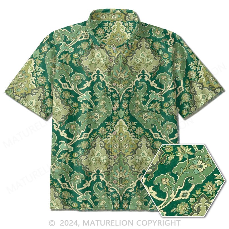 Maturelion Printed Vintage Hawaiian Shirt