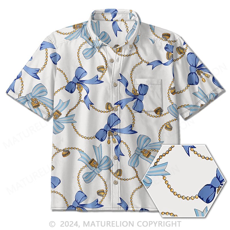 Maturelion 100% Cotton Short Sleeve Printed Shirt