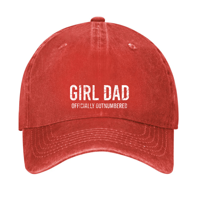 Girl Dad Officially Outnumbered Funny Cap