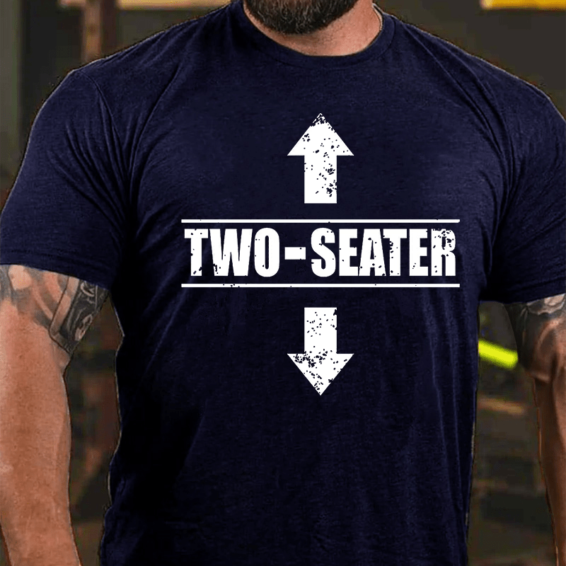 Two Seater Funny Cotton T-shirt