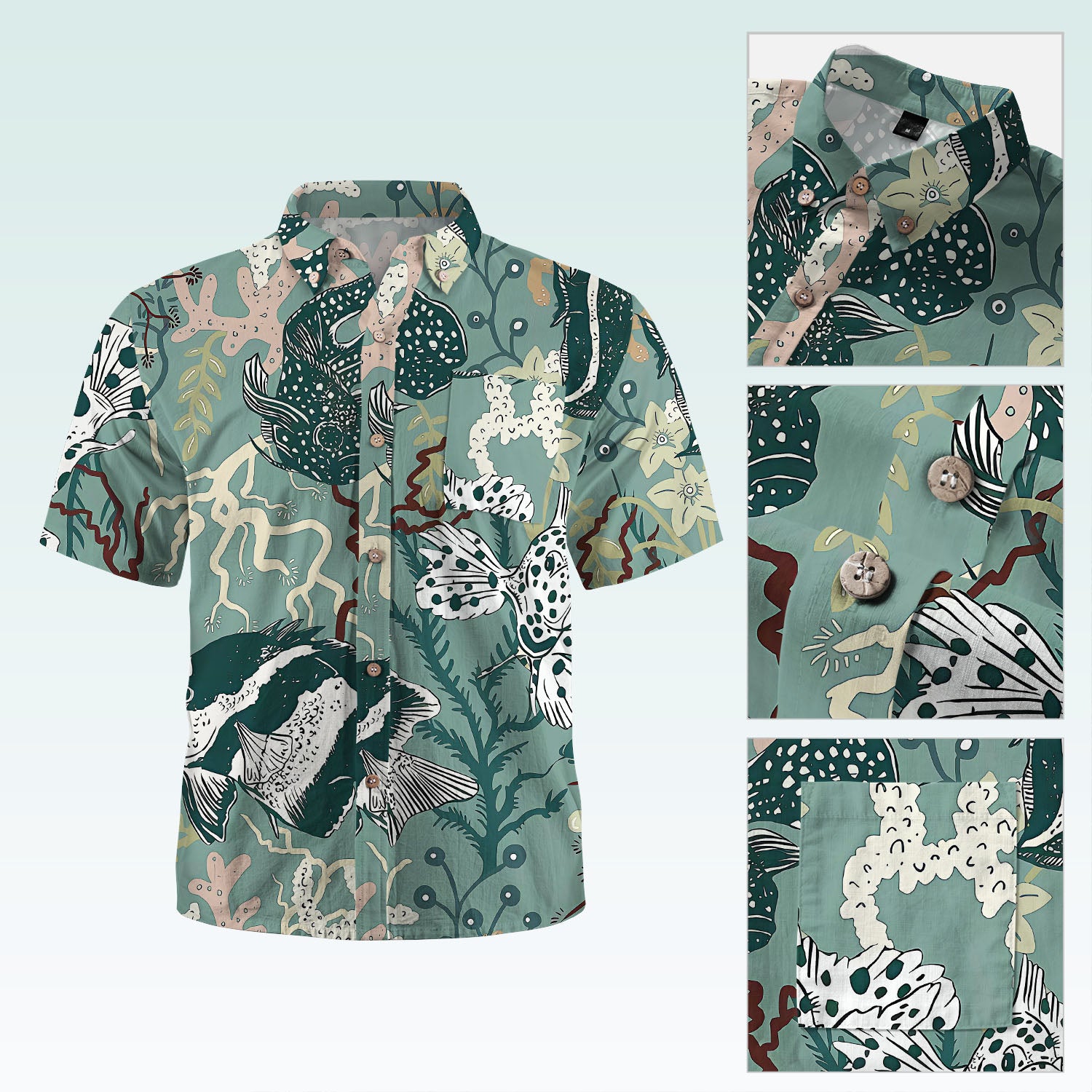 Maturelion Men's Hawaiian Shirt Men's Shirt Summer Shirt Casual Shirt