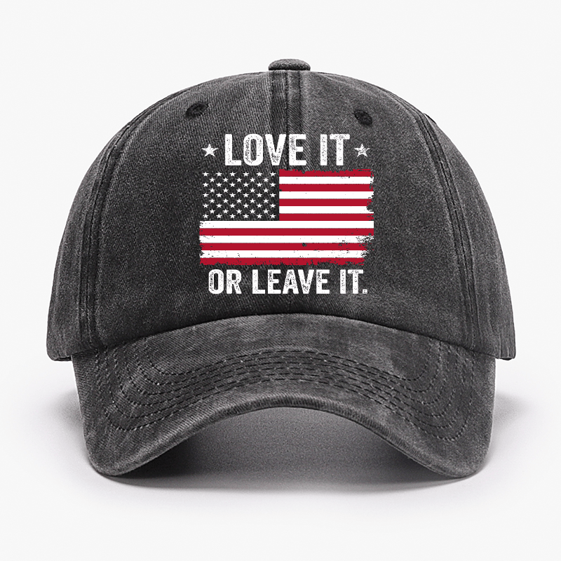 Men'S Love It Or Leave It USA Flag Cap