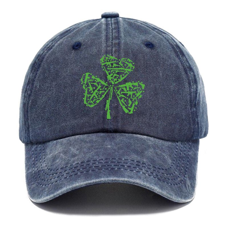 St. Patrick's Day Gun Clover Print Cap