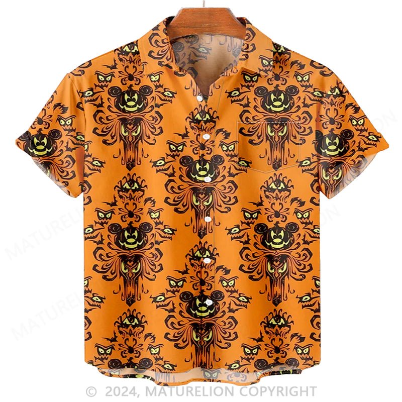 Maturelion Men'S Halloween Printed Shirt