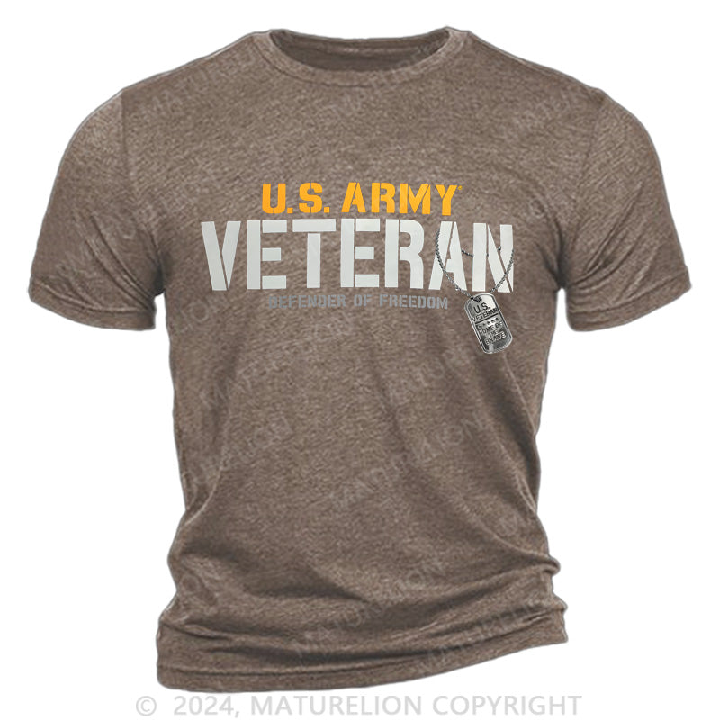 Maturelion Army Veteran Defender Cotton T-Shirt