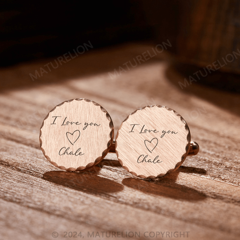 Maturelion Custom  Mens Cufflinks Groomsmen Gift