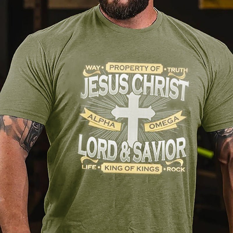 Property Of Jesus Christ Lord & Savior King Of Kings Cotton T-shirt