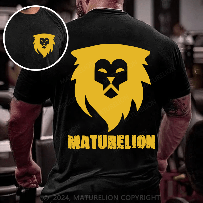 Maturelion classic  Mature Lion Printing Cotton T-Shirt