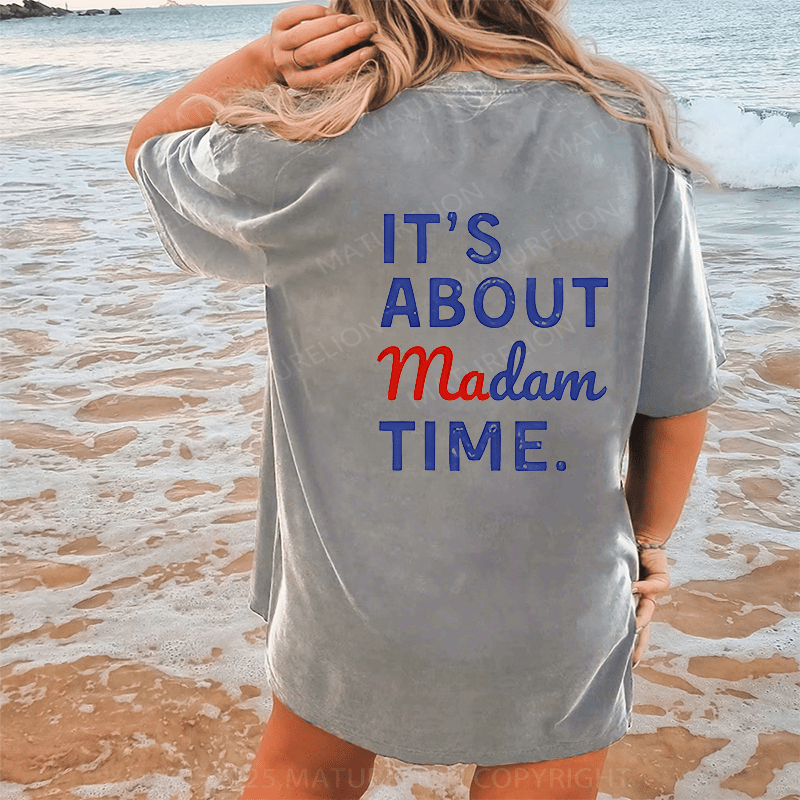 Maturelion Won's T-shirts Madam President 2024 Election T-Shirt  Washed T-Shirt