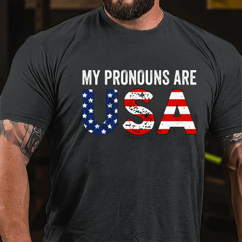 My Pronouns Are USA Cotton T-shirt