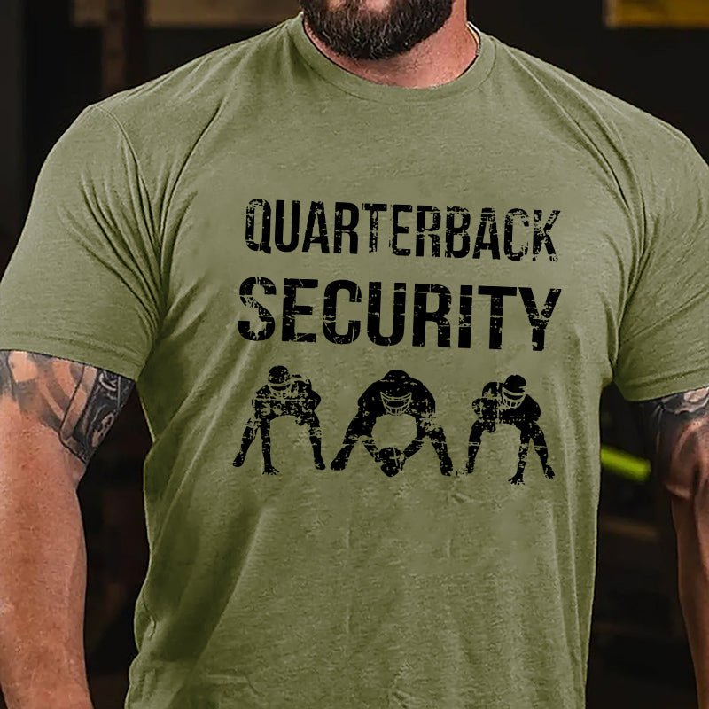 Super Bowl Football Quarterback Security Cotton T-shirt