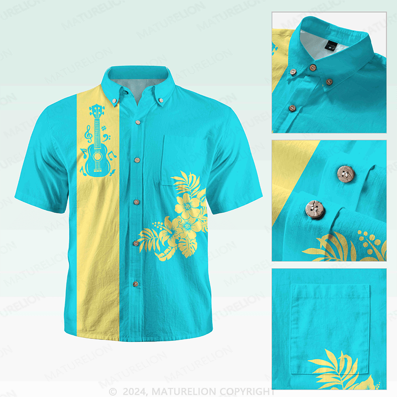 Maturelion Men's Hawaiian Shirt Men's Shirt Summer Shirt Casual Shirt