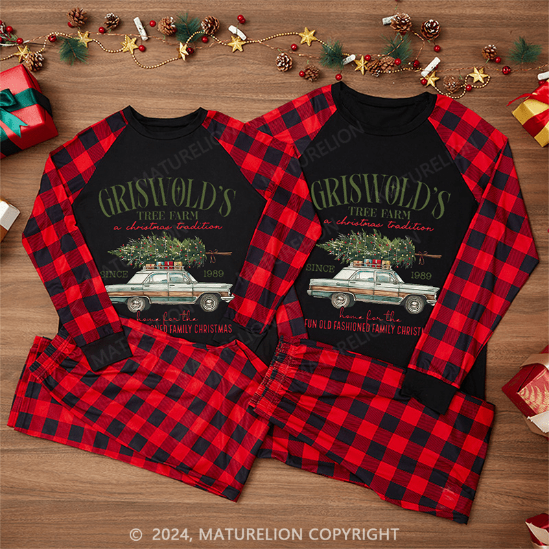 Maturelion Christmas Shirt Griswold’s Tree Farm A Christmas Tradition Christmas Pajamas For The Whole Family