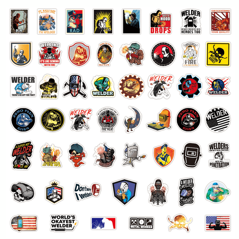 Maturelion 50pcs/pack Cool Street Motorcycle Stickers