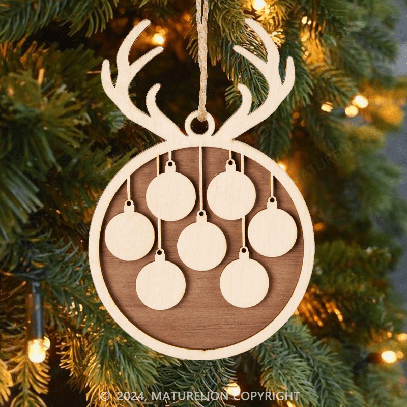 Maturelion 2024 Wooden Family Christmas Ornament|Custom Family Ornament