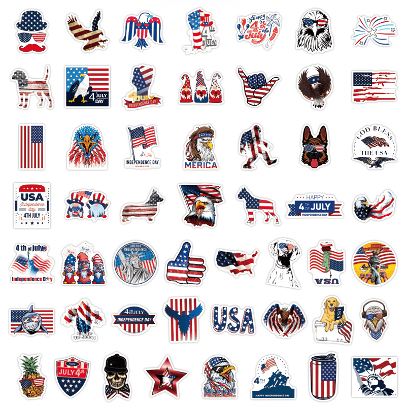 Maturelion American Patriotic Stickers 100 Pcs