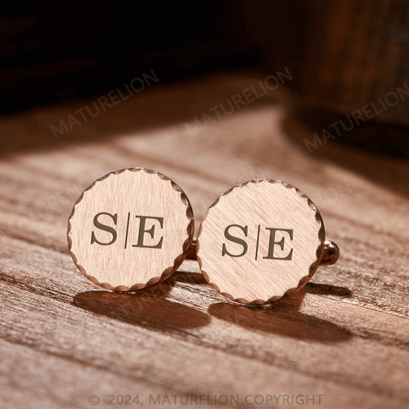 Maturelion Custom  Mens Cufflinks Groomsmen Gift