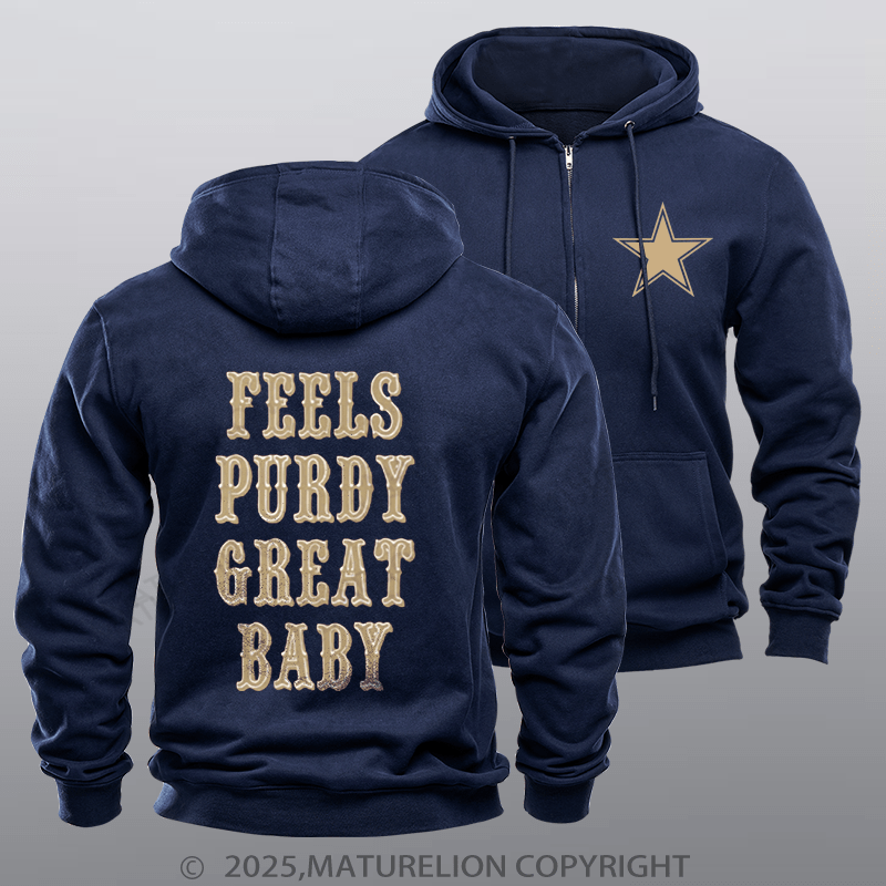 Maturelion Super Bowl Hoodie Feels Purdy Great Baby Essential Zipper Hoodie