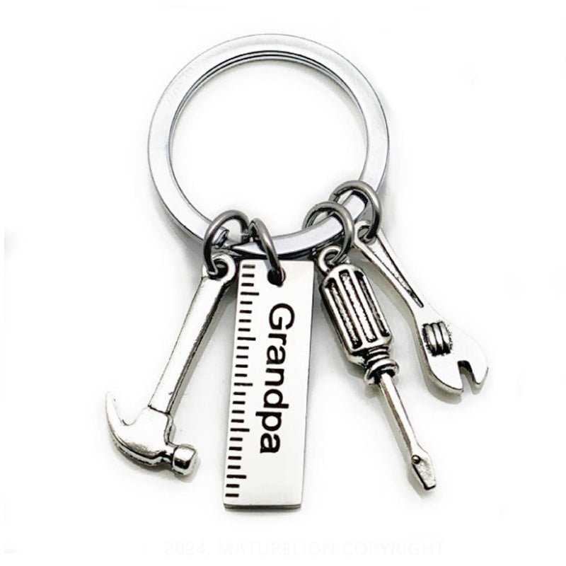 Maturelion Keychain Keyring with Tools Decoration-Hammer