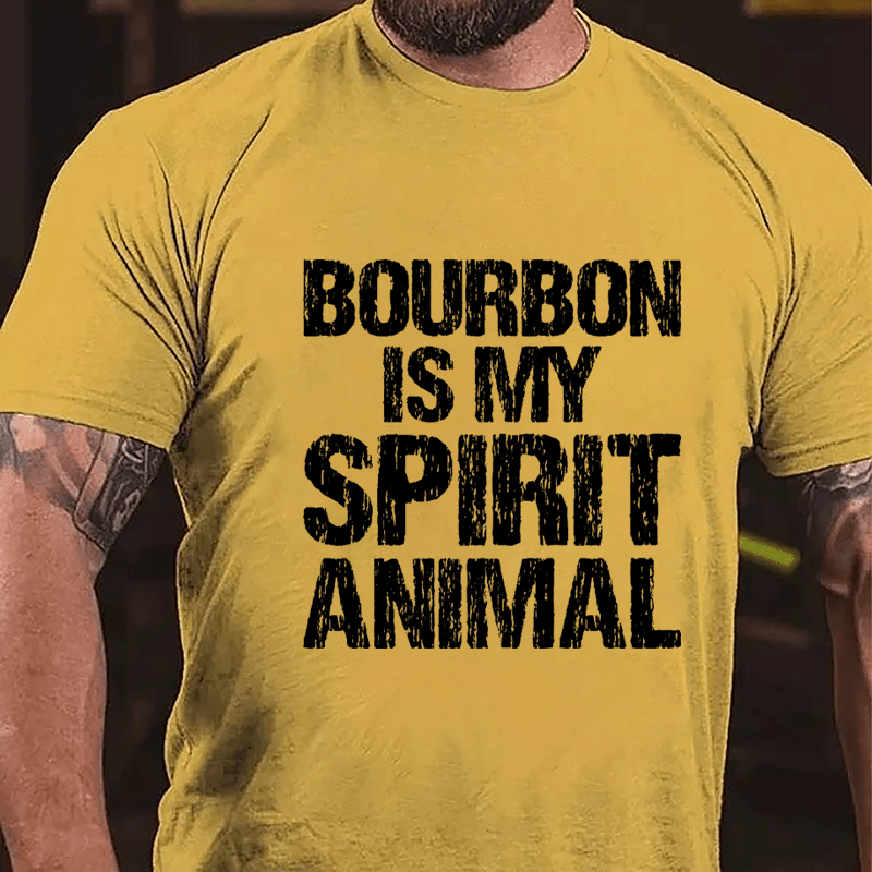 Bourbon Is My Spirit Animal Cotton T-shirt