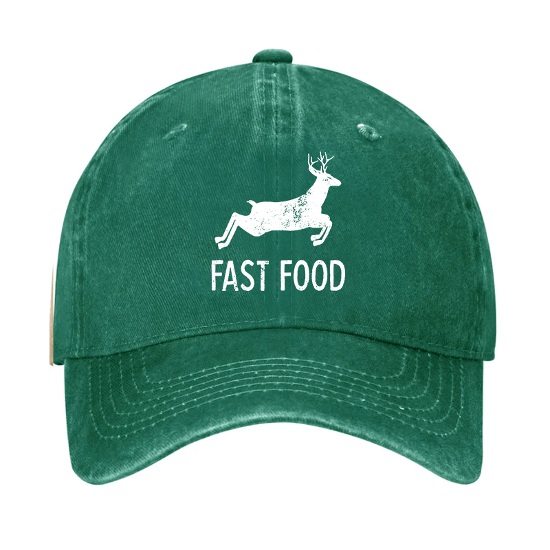 Fast Food Deer Print Cap