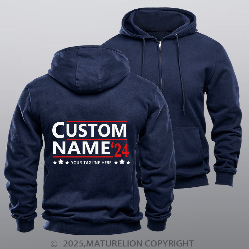 Maturelion  Men's Hoodie  Personalized Election Hoodie  Zipper Hoodie