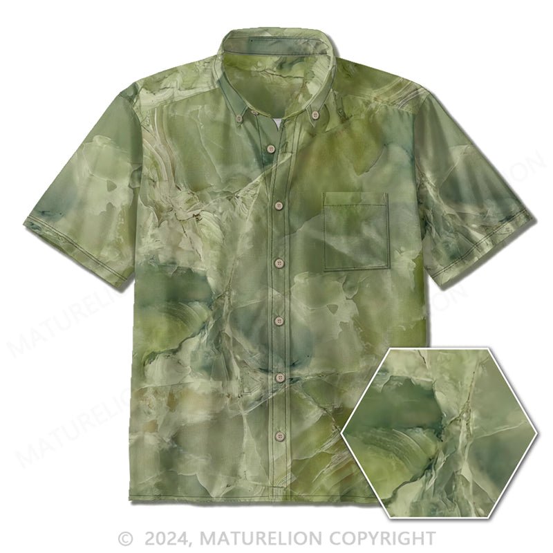 Maturelion Forest Green Unisex button shirt