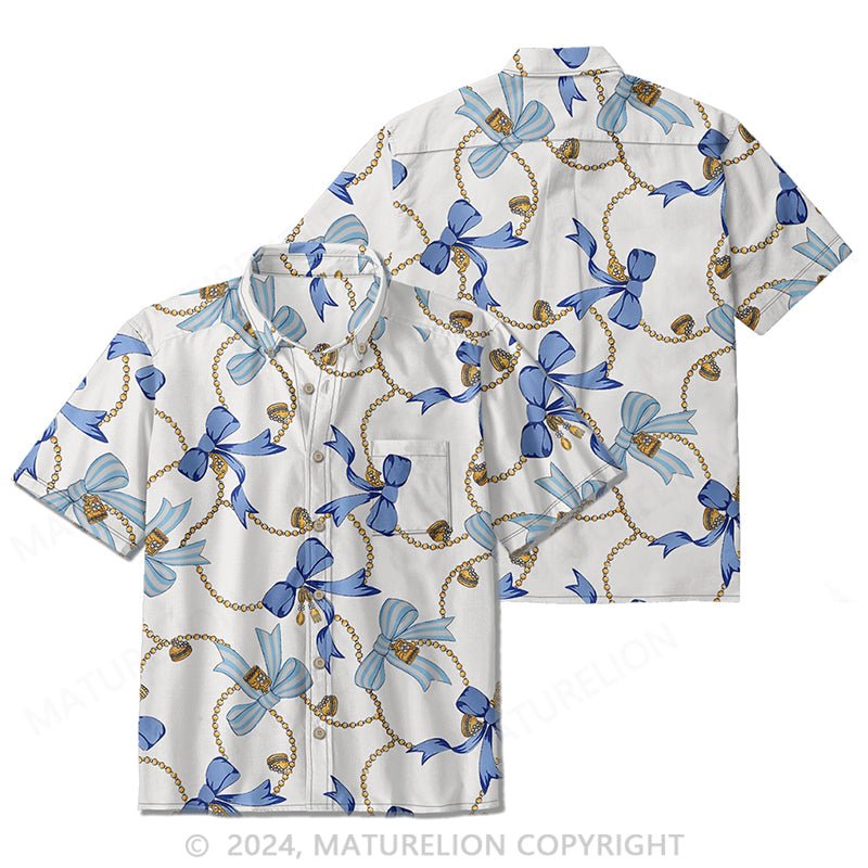 Maturelion 100% Cotton Short Sleeve Printed Shirt