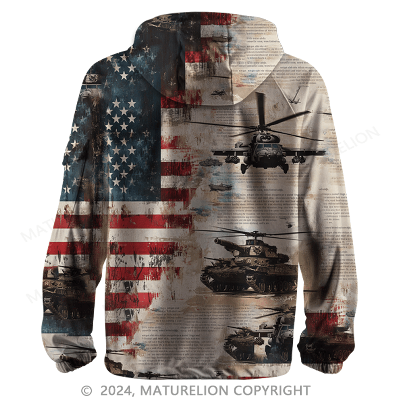 Maturelion Men's Hoodie Honor the Brave 3D Hoodie