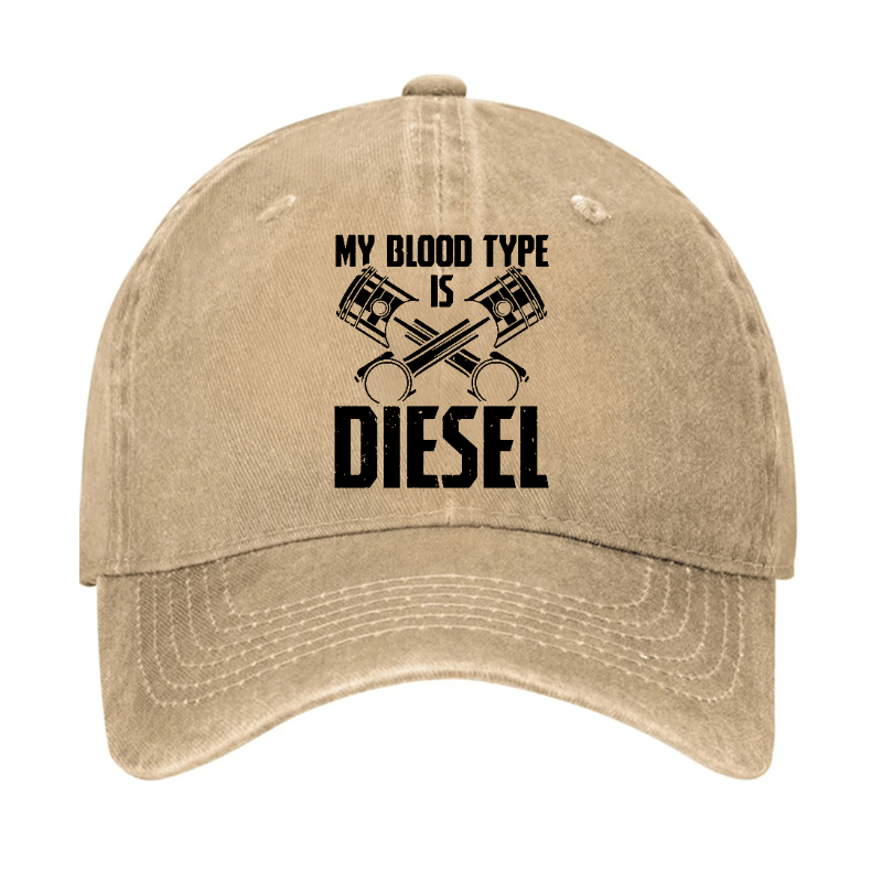 My Blood Type Is Diesel Posters Cap