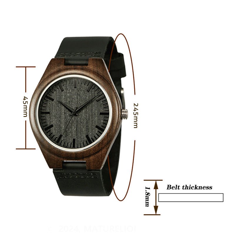 Maturelion Custom Watches Sandalwood Strap Watch For Men