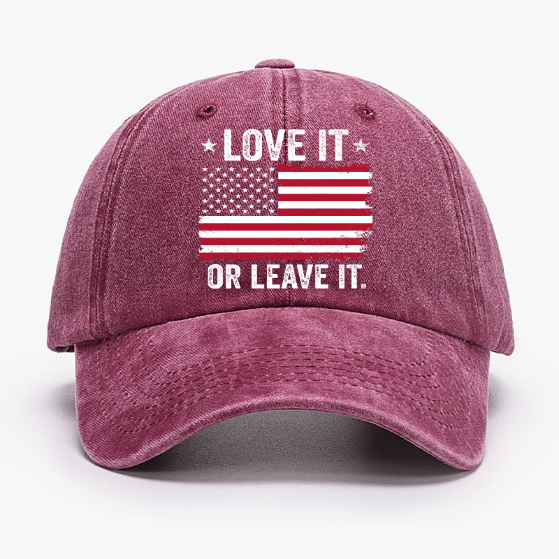 Men'S Love It Or Leave It USA Flag Cap