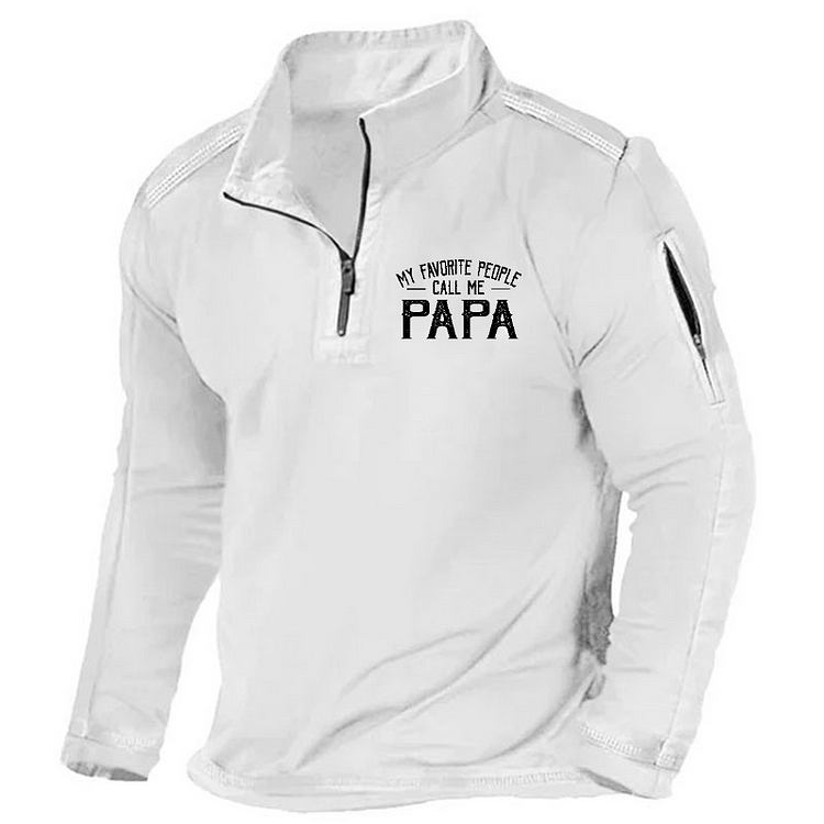 Maturelion Men's Henley Shirt My Favorite People Call Me Papa Henley Shirt