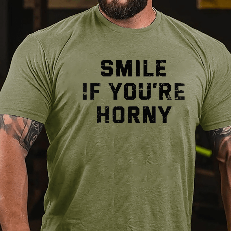 Smile If You're Horny Cotton T-shirt