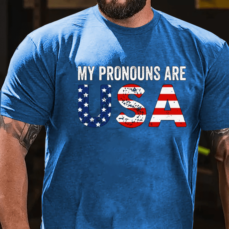 My Pronouns Are USA Cotton T-shirt