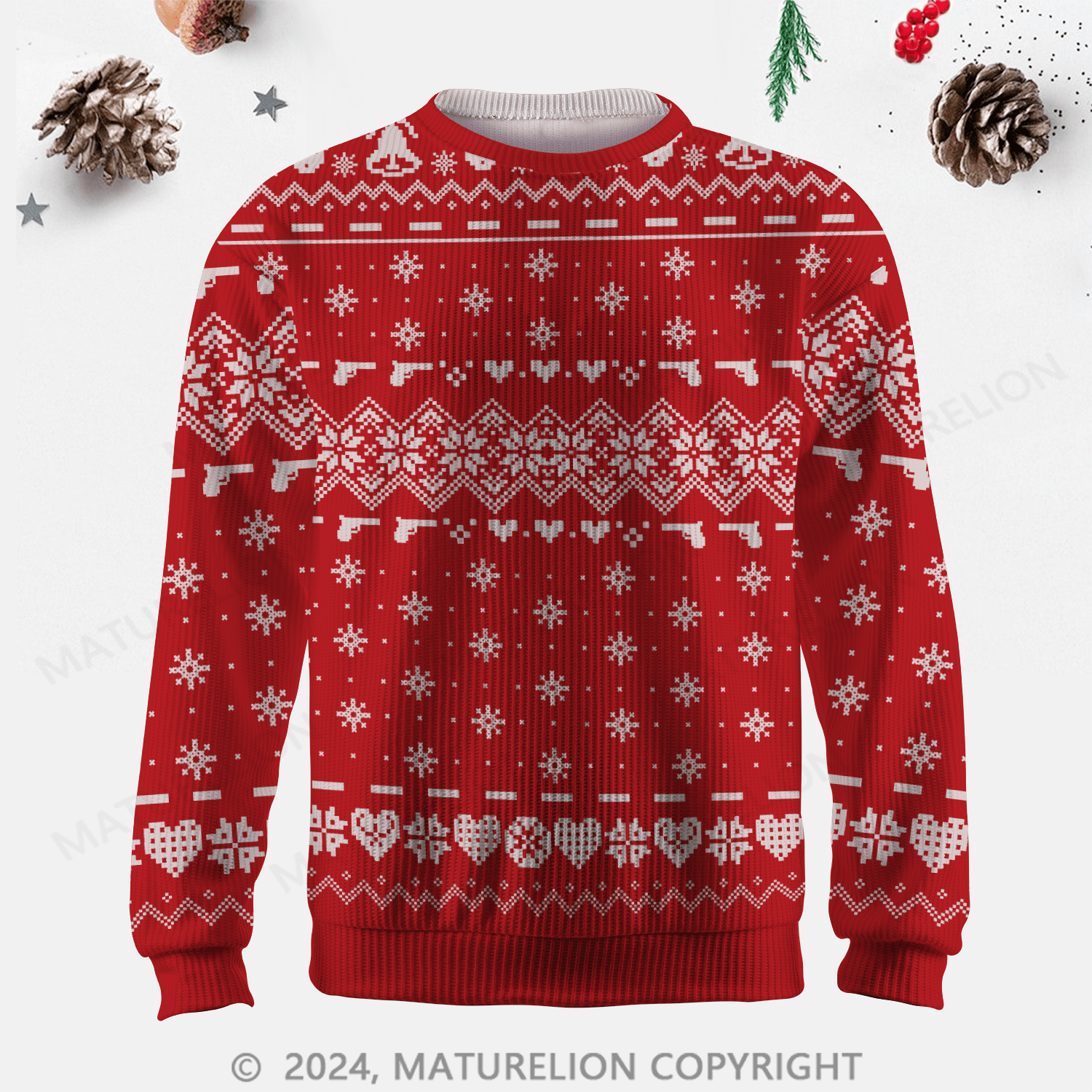 Maturelion Men's Sweater Stylish Geometric Fair Isle Sweater