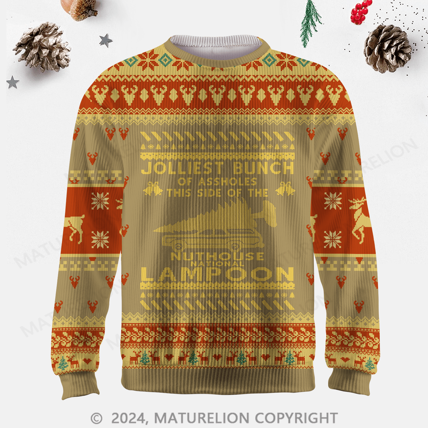 Maturelion Colliest Bunch Of Assholes This Side Of The Nuthouse National Lampoon Ugly Sweater