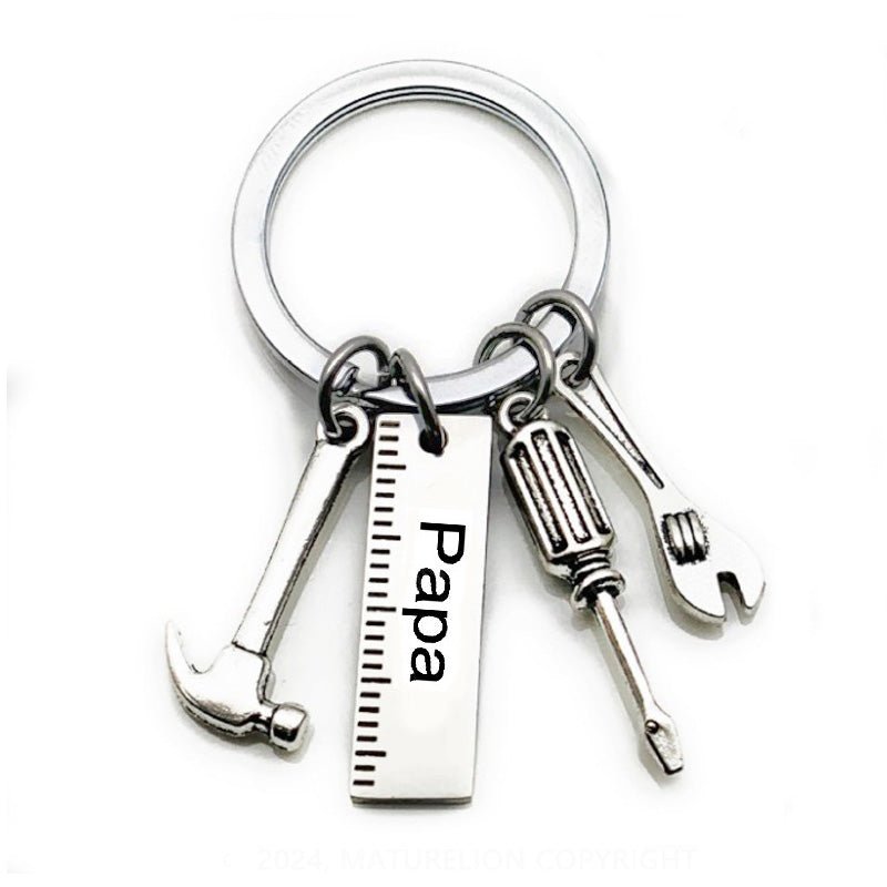 Maturelion Keychain Keyring with Tools Decoration-Hammer