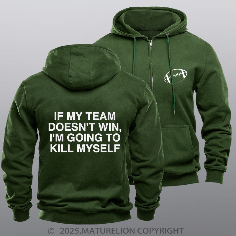 Maturelion Super Bowl Hoodie Funny Super Bowl Meme Zipper Hoodie