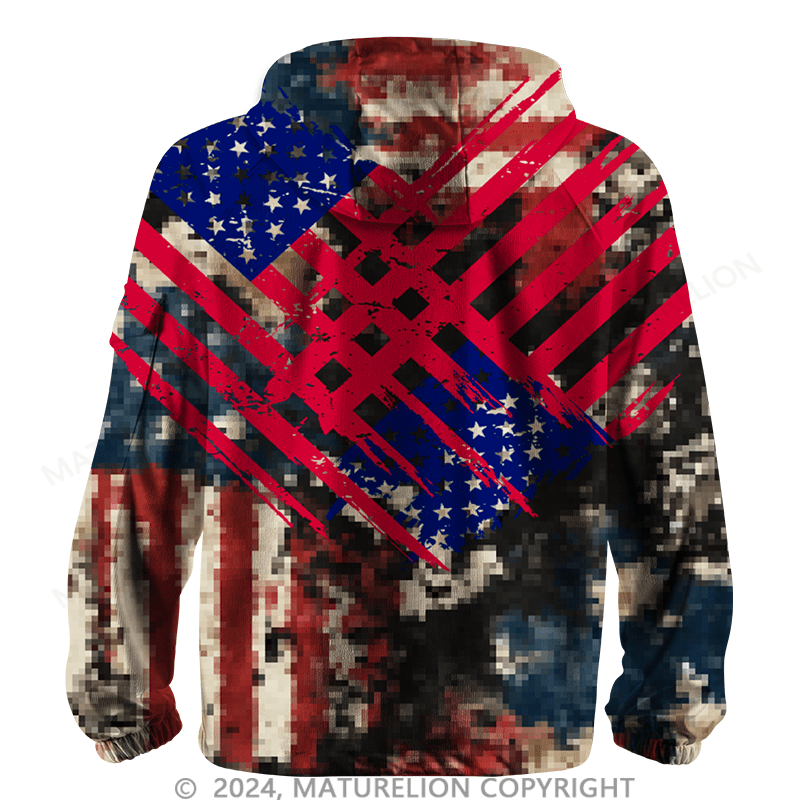 Maturelion Men's Hoodie USA Veteran 3D Hoodie