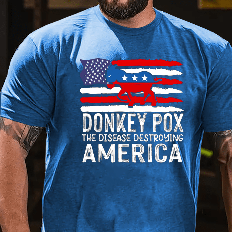 Donkey Pox: The Disease Destroying Ameica Men's Cotton T-shirt