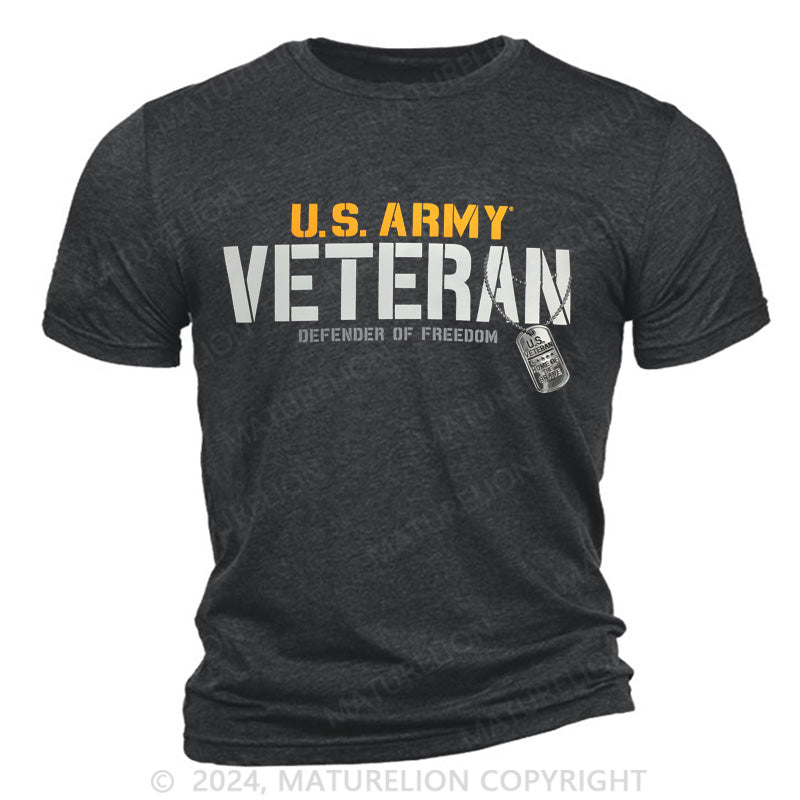 Maturelion Army Veteran Defender Cotton T-Shirt